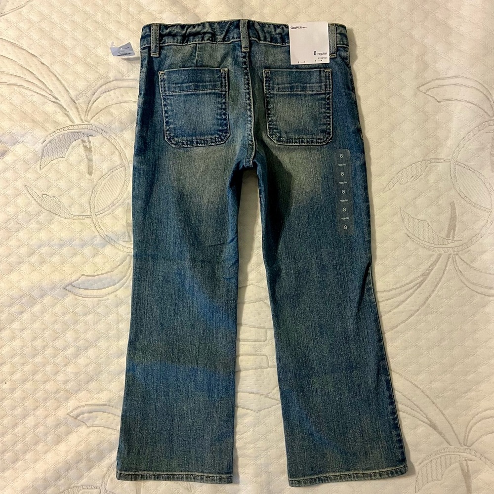 Gap kids girls jeans size 8 adjustable waist bootcut snap fly 1969 - Picture 5 of 7